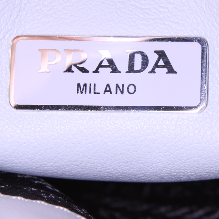 Bolso de mano Prada Cleo en cuero azul - Detail D3