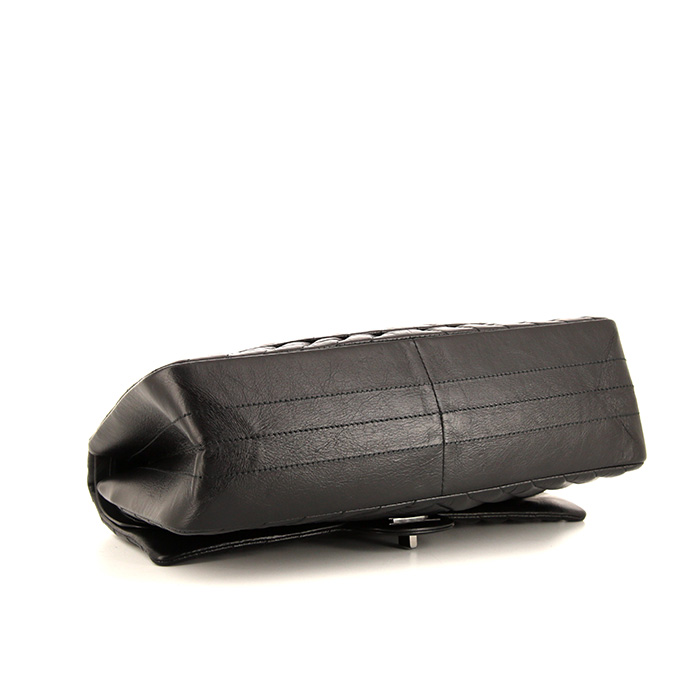 Bolso bandolera Chanel  Chanel 2.55 en cuero acolchado con motivos de espigas negro - Detail D5