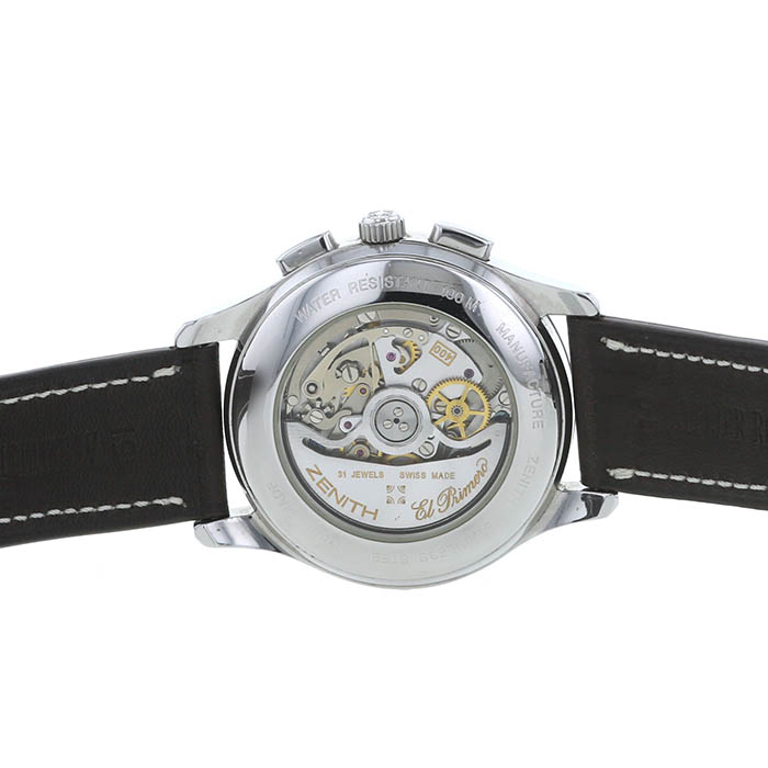 Zenith El Primero-Chronomaster watch in stainless steel Ref: 90/01 0500400 Circa 2000 - Detail D1