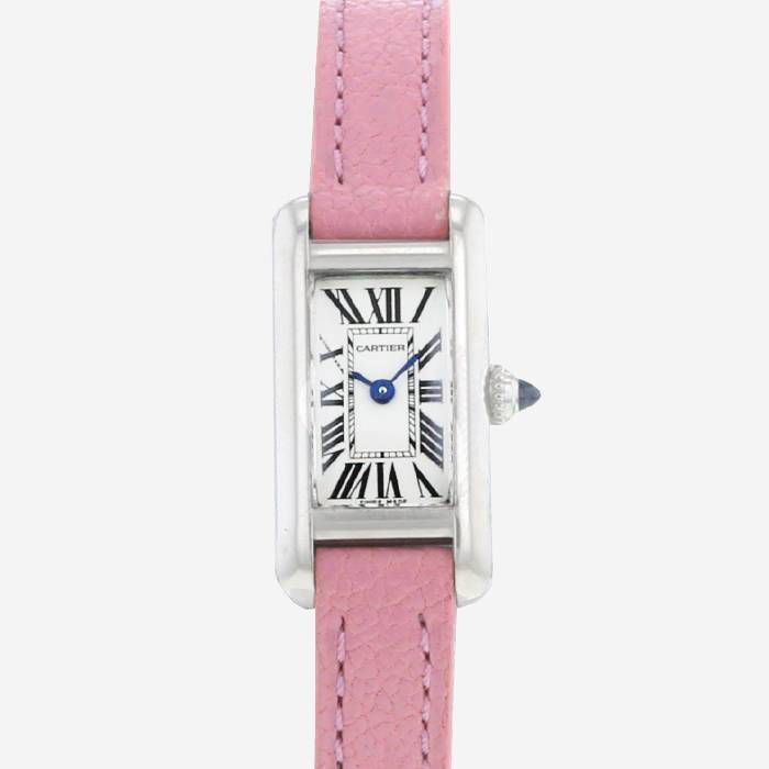 Reloj Cartier Mini Tank de oro blanco Ref :  2680 Circa  1990