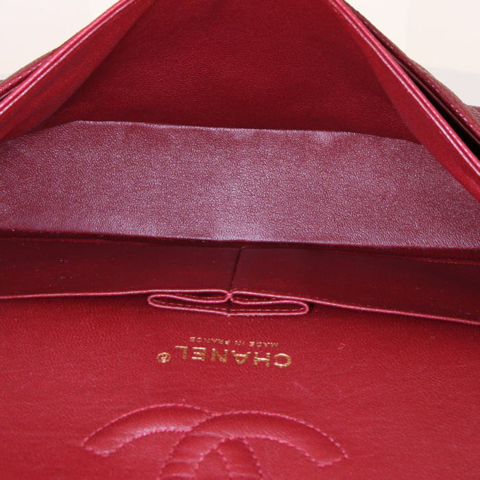 Borsa Chanel Timeless in pelle martellata e trapuntata bordeaux - Detail D3