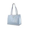 Prada shopping bag in light blue leather - 00pp thumbnail