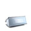 Prada shopping bag in light blue leather - Detail D4 thumbnail