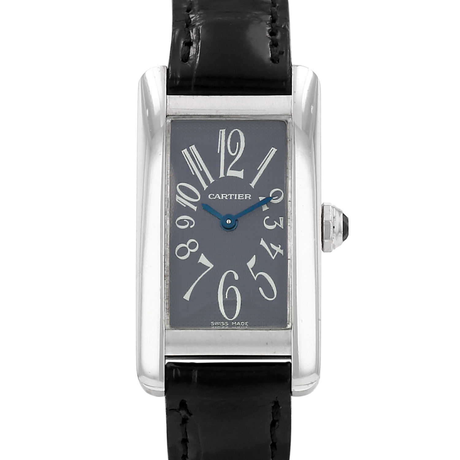 Montre Cartier Tank Américaine petit modèle en or blanc Vers 1990