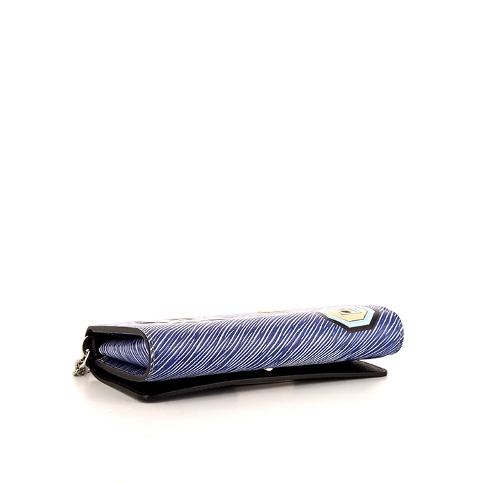 Louis Vuitton Twist shoulder bag in blue leather - Detail D4