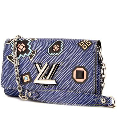 Bolso bandolera Louis Vuitton Twist en cuero azul