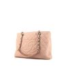 Shopping bag Chanel Shopping GST in pelle martellata e trapuntata rosa polvere - 00pp thumbnail