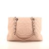 Chanel Shopping GST shopping bag in powder pink quilted grained leather - 360 thumbnail