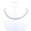 Vintage 1950's necklace in white gold and diamonds - 360 thumbnail