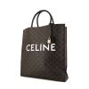 Shopping bag Celine Vertical in tela "Triomphe" marrone - 00pp thumbnail