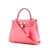 Hermès Kelly 25 cm handbag in azalea pink Swift leather - 00pp thumbnail