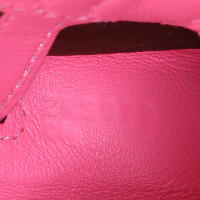 Borsa Hermès Kelly 25 cm in pelle Swift rosa azalea - Detail D5