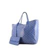 Goyard Saint-Louis shopping bag in blue monogram canvas and blue leather - 00pp thumbnail