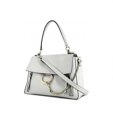 Bolso de mano Chloé Faye Day en cuero azul gris
