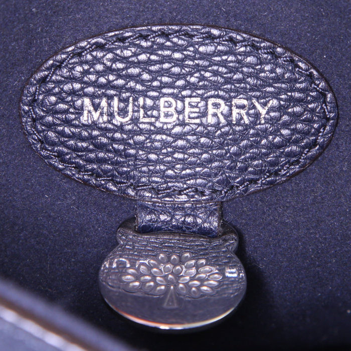 Sac bandoulière Mulberry Lily en cuir grainé bleu - Detail D4