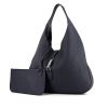 Gucci Jackie handbag in navy blue grained leather - 00pp thumbnail