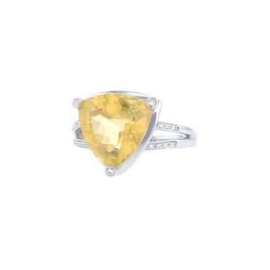 Mauboussin Mes Couleurs à Toi ring in white gold,  citrine and diamonds and in citrine