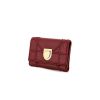Dior Diorama wallet in red grained leather - 00pp thumbnail
