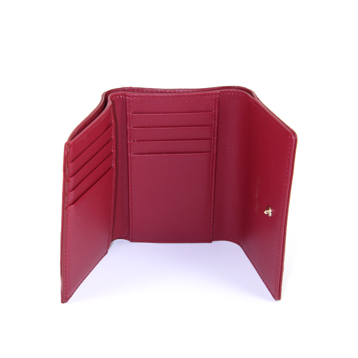 Dior Diorama wallet in red grained leather - Detail D2