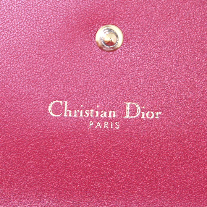 Dior Diorama wallet in red grained leather - Detail D3