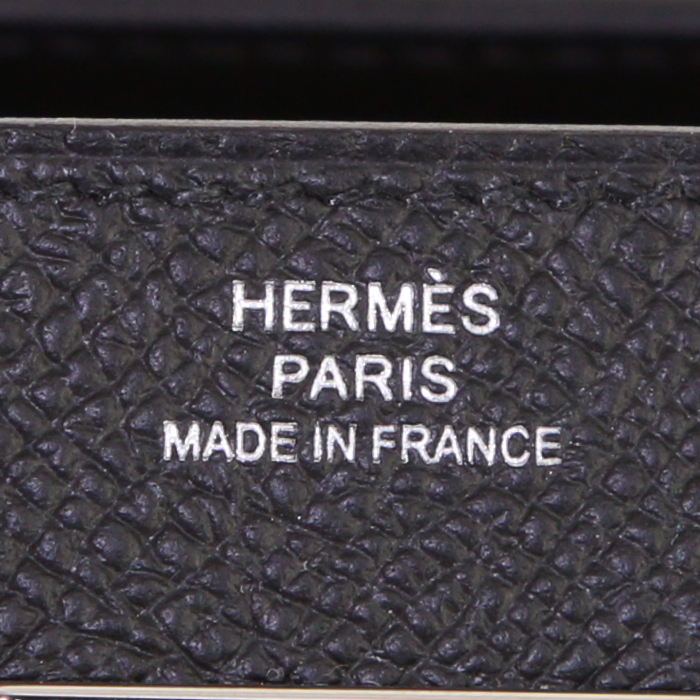 Portefeuille Hermès Kelly grand modèle en cuir epsom noir - Detail D3