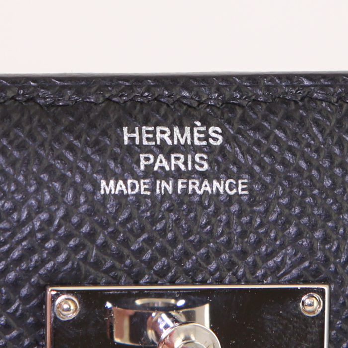 Portefeuille Hermès Kelly wallet petit modèle en cuir epsom noir - Detail D3