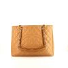 Chanel Shopping GST shopping bag in beige quilted grained leather - 360 thumbnail