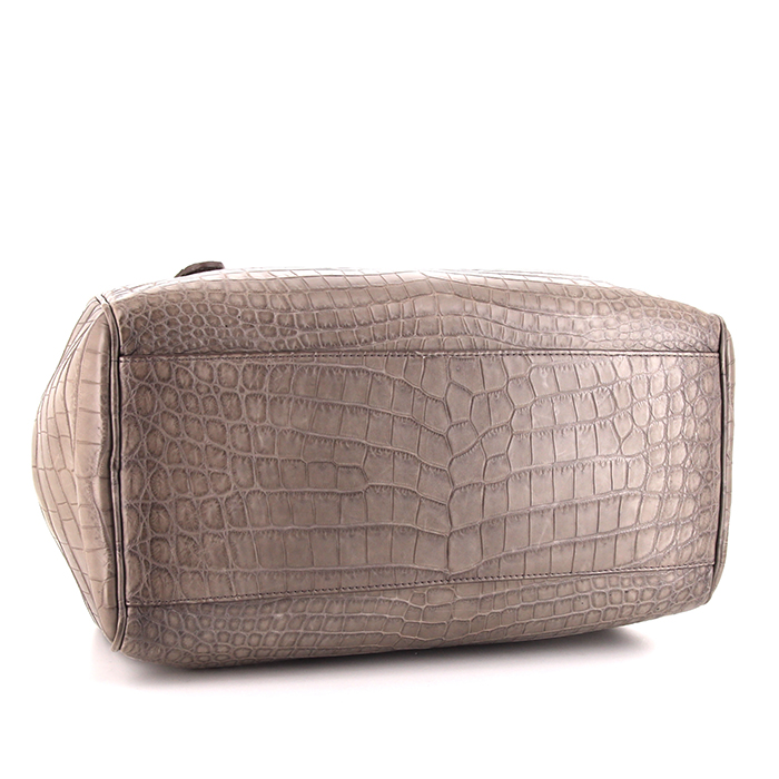 Sac à main Bottega Veneta Roma en crocodile taupe - Detail D4