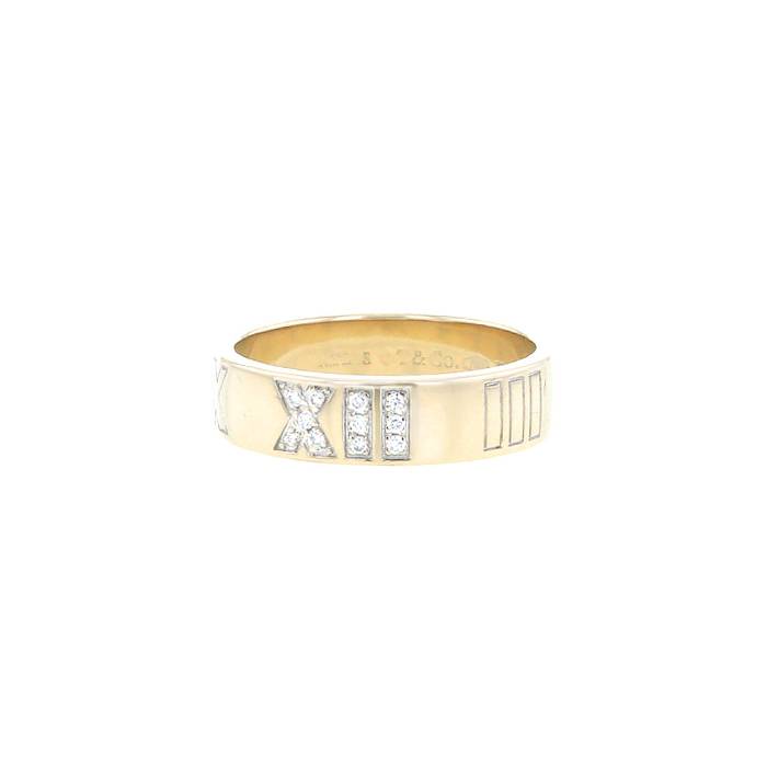Bague Tiffany & Co Atlas moyen modèle en or blanc et diamants - 00pp