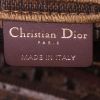Sac à main Dior Saddle en velours monogram marron et beige - Detail D3 thumbnail