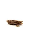 Bolso de mano Dior Saddle en terciopelo marrón y beige monogram - Detail D4 thumbnail