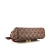 Louis Vuitton Croisette shoulder bag in ebene damier canvas and brown leather - Detail D5 thumbnail