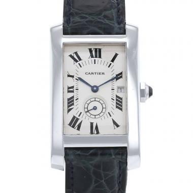 Montre Cartier Tank Américaine en or blanc Vers  2000