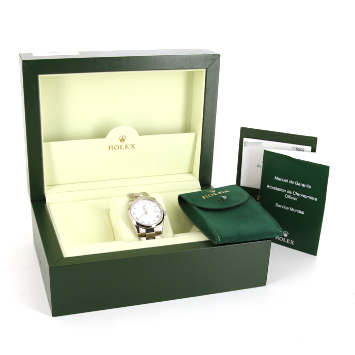 Rolex Day-Date watch in white gold Ref:  118209 Circa  2006 - Detail D2