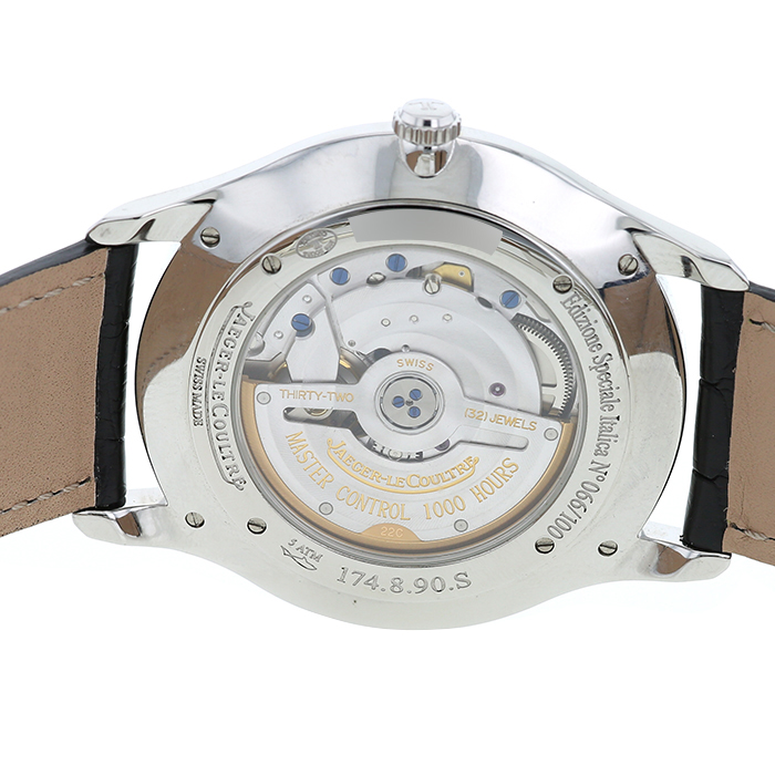 Jaeger-LeCoultre Master Control-Thin watch in stainless steel Ref:  174.8.90.S Circa  2010 - Detail D2
