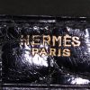 Bolso de mano Hermès Palonnier en cocodrilo negro - Detail D4 thumbnail
