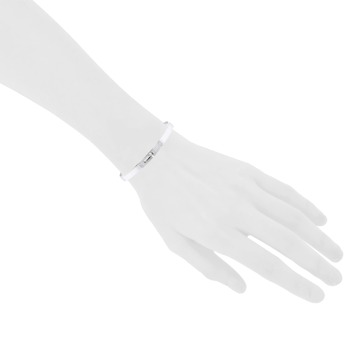 Bracciale Hermès Kelly in oro bianco e diamanti - Detail D1
