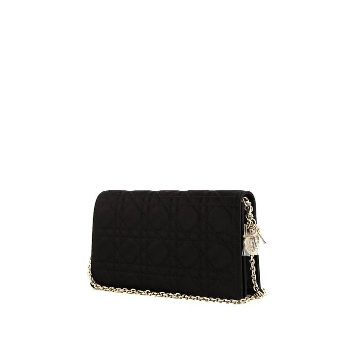 Christian Dior Lady Dior rendezvous wallet Black Patent leather ref35789   Joli Closet