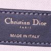 Pochette Dior Oblique in tela monogram blu e pelle blu - Detail D4 thumbnail