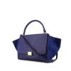 Celine handbag in blue grained leather and blue suede - 00pp thumbnail