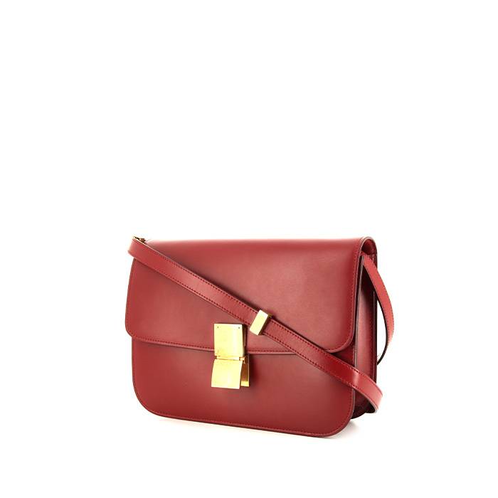 Borsa a tracolla Céline Classic Box in pelle box rossa