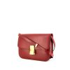 Céline Classic Box shoulder bag in red box leather - 00pp thumbnail
