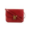 Céline Classic Box shoulder bag in red box leather - 360 thumbnail
