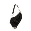 Dior Saddle handbag in canvas and black patent leather - 00pp thumbnail