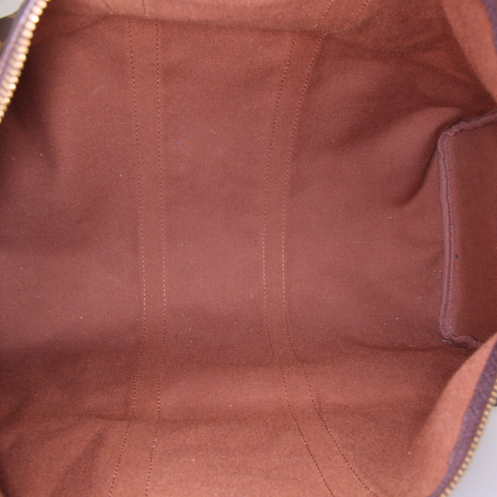 Louis Vuitton Keepall 45 travel bag in monogram canvas and natural leather - Detail D2