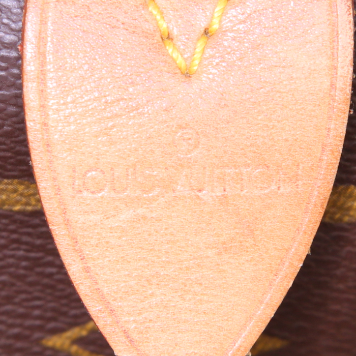 Borsa da viaggio Louis Vuitton Keepall 45 in tela monogram e pelle naturale - Detail D3