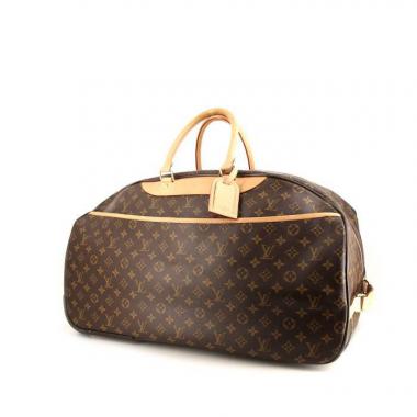 Sac de voyage Louis Vuitton Eole en toile monogram marron et cuir naturel