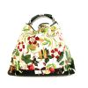 Gucci Mors handbag in white and green velvet and green leather - 360 thumbnail
