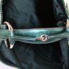 Gucci Mors handbag in white and green velvet and green leather - Detail D2 thumbnail