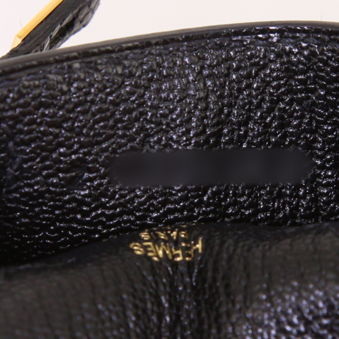 Hermès Kelly Twilly bag charm bag in black lizzard and multicolor silk - Detail D3